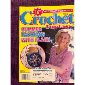 Crocheted fantasy pattern book 1998 sweater bag afgan